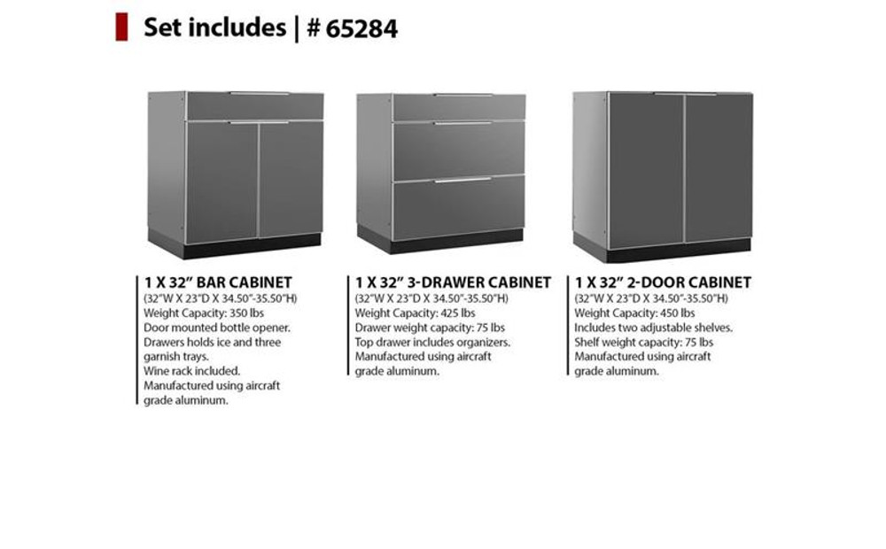 NewAge Aluminum Slate 96"W x 24"D Outdoor Kitchen Set NewAge Aluminum Slate 96"W x 24"D Outdoor Kitchen Set