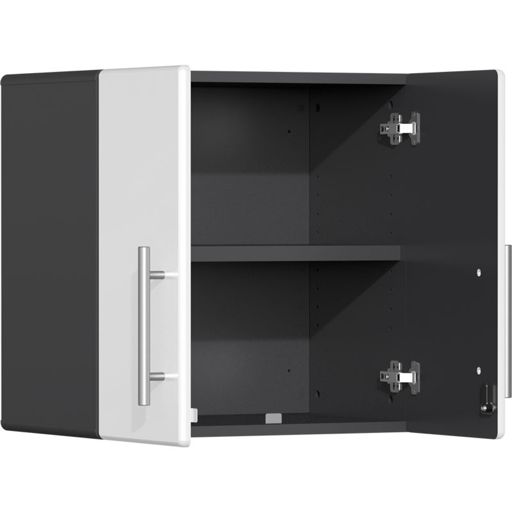 Ulti-MATE Garage 2.0 Series White Metallic 8-Piece Kit with Bamboo Worktop Ulti-MATE Garage 2.0 Series White Metallic 8-Piece Kit with Bamboo Worktop