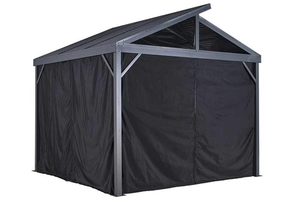 Sojag Curtains for Sanibel 8 x 8 ft Black - Gazebo Not Included