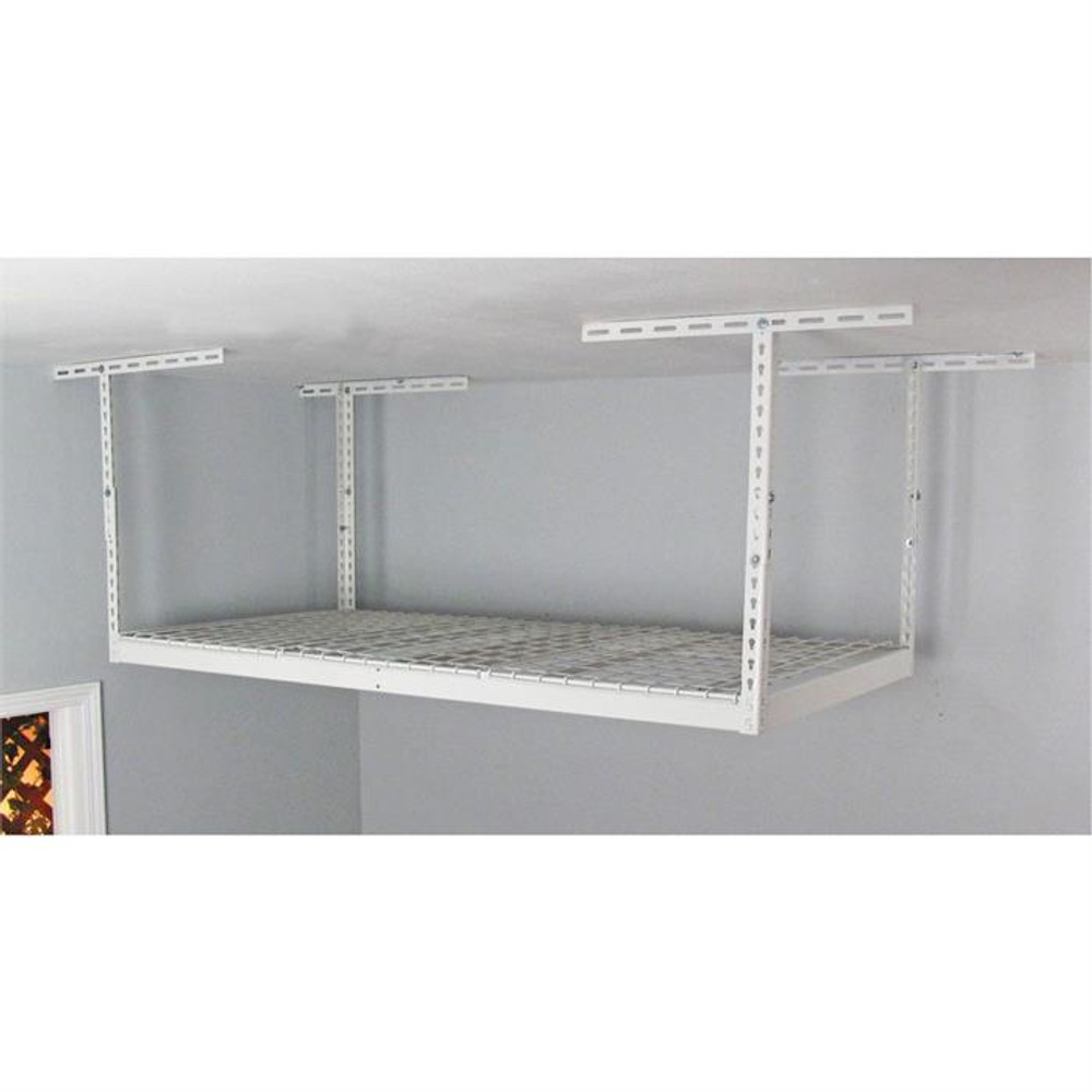 SafeRacks 3' x 6' Overhead Storage Rack 24" - 45" Drop - White