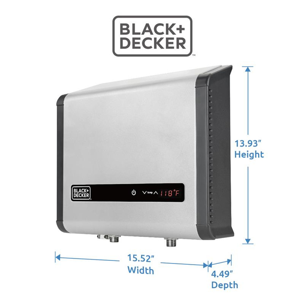 BLACK DECKER 18 kW 3.7 GPM Electric Tankless Water Heater Digital