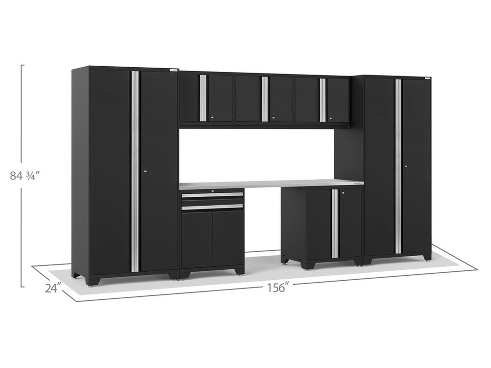 NewAge Pro Series 3.0 Black 8 Piece Set with Stainless Steel Top NewAge Pro Series 3.0 Black 8 Piece Set with Stainless Steel Top
