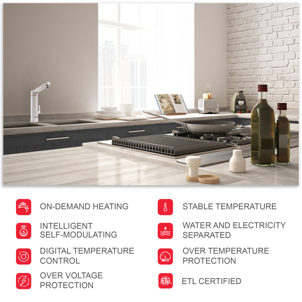 Atmor 1.8kW 2-in-1 Electric Tankless Water Heater / Faucet Atmor 1.8kW 2-in-1 Electric Tankless Water Heater / Faucet