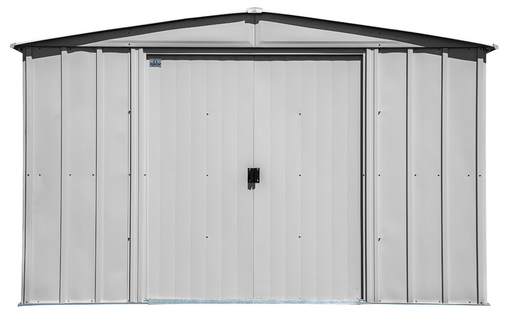 Arrow Classic Steel Storage Shed 10x12 - Flute Grey