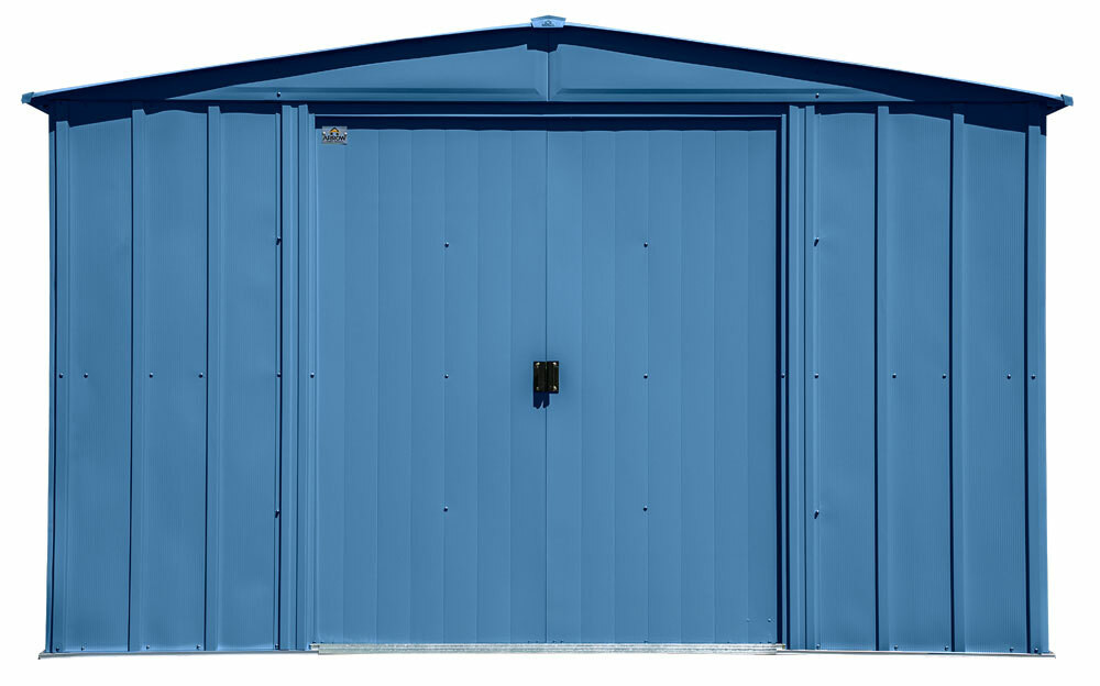 Arrow Classic Steel Storage Shed 10x14 - Blue Grey