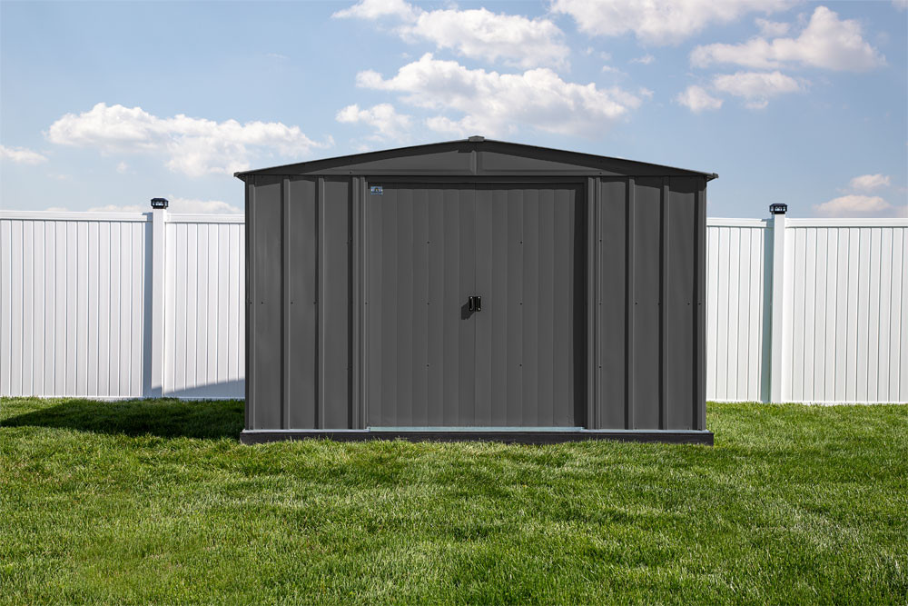 Arrow Classic Steel Storage Shed 10x14 - Charcoal