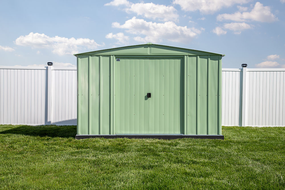 Arrow Classic Steel Storage Shed 10x14 - Sage Green