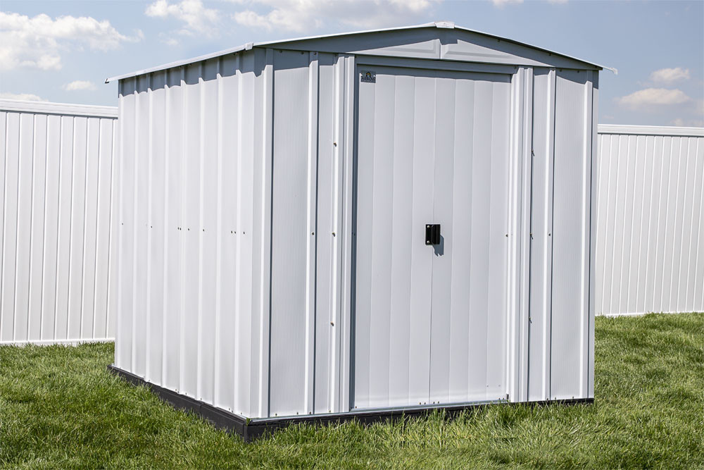 Arrow Classic Steel Storage Shed 6x7 - Flute Grey