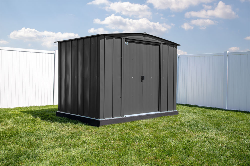 Arrow Classic Steel Storage Shed 8x6 - Charcoal