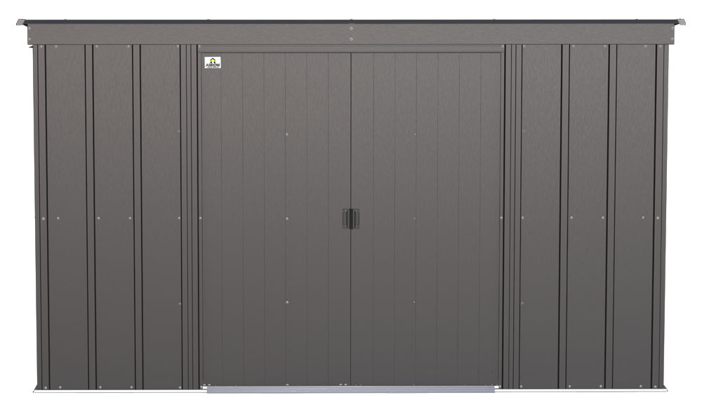 Arrow Classic Steel Storage Shed 10x4 - Charcoal