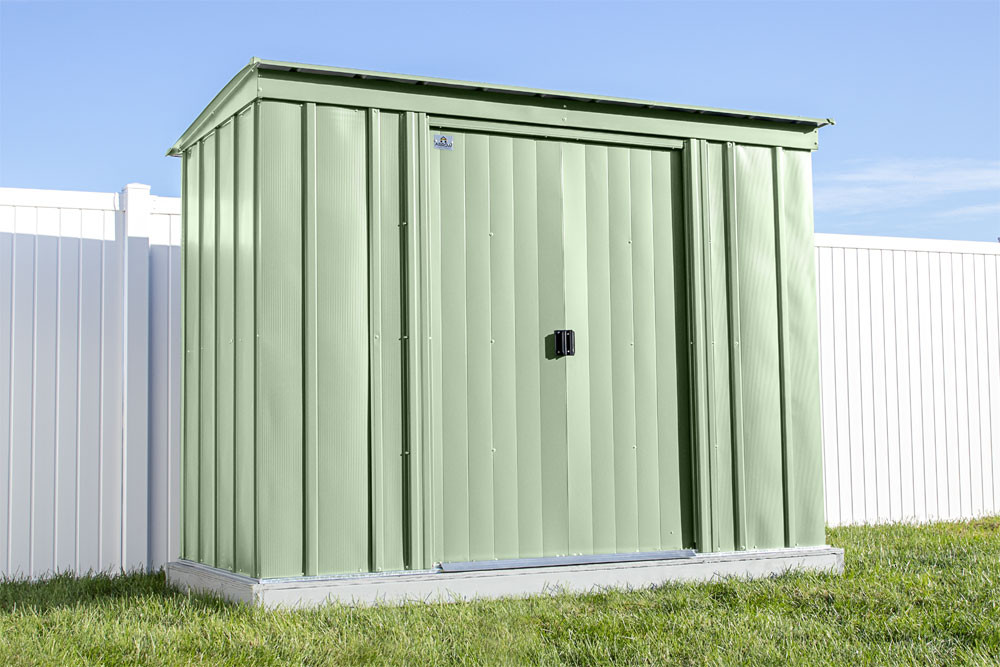 Arrow Classic Steel Storage Shed 8x4 - Sage Green
