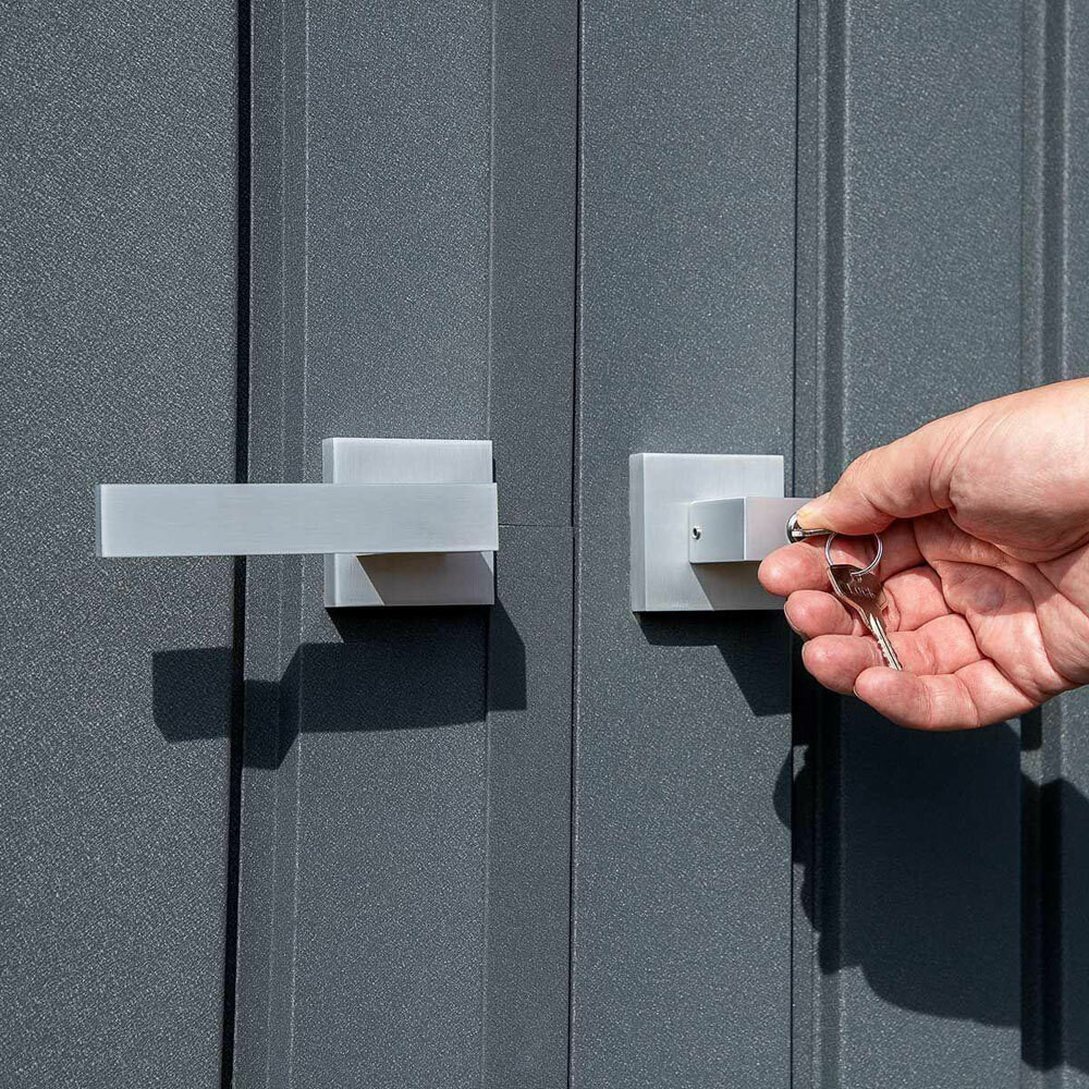 Arrow Elite Steel Storage Shed 10x8 Blue Grey