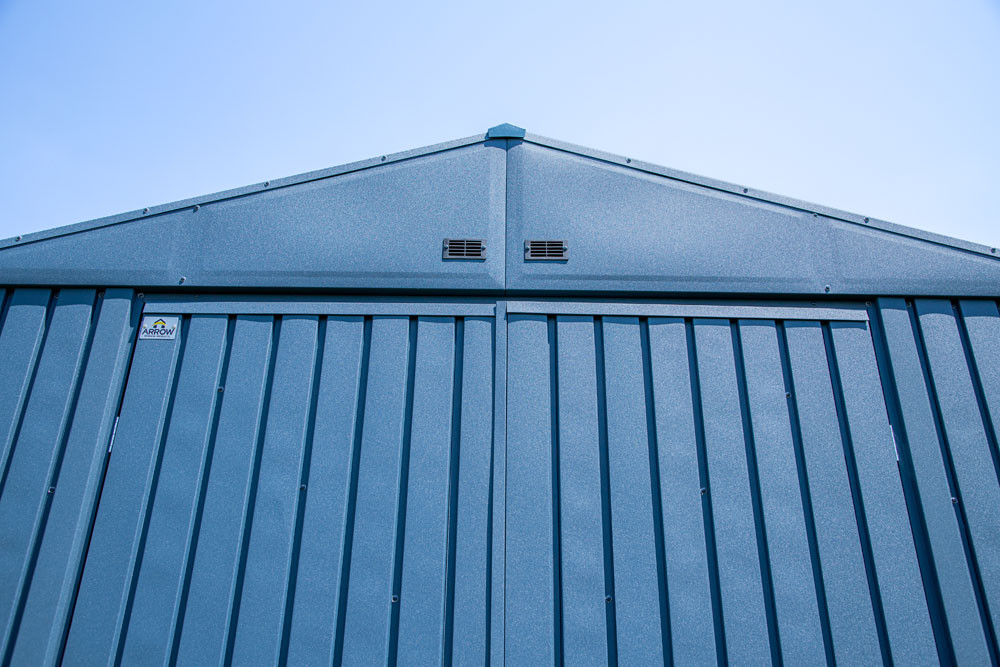 Arrow Elite Steel Storage Shed 8x6 Blue Grey