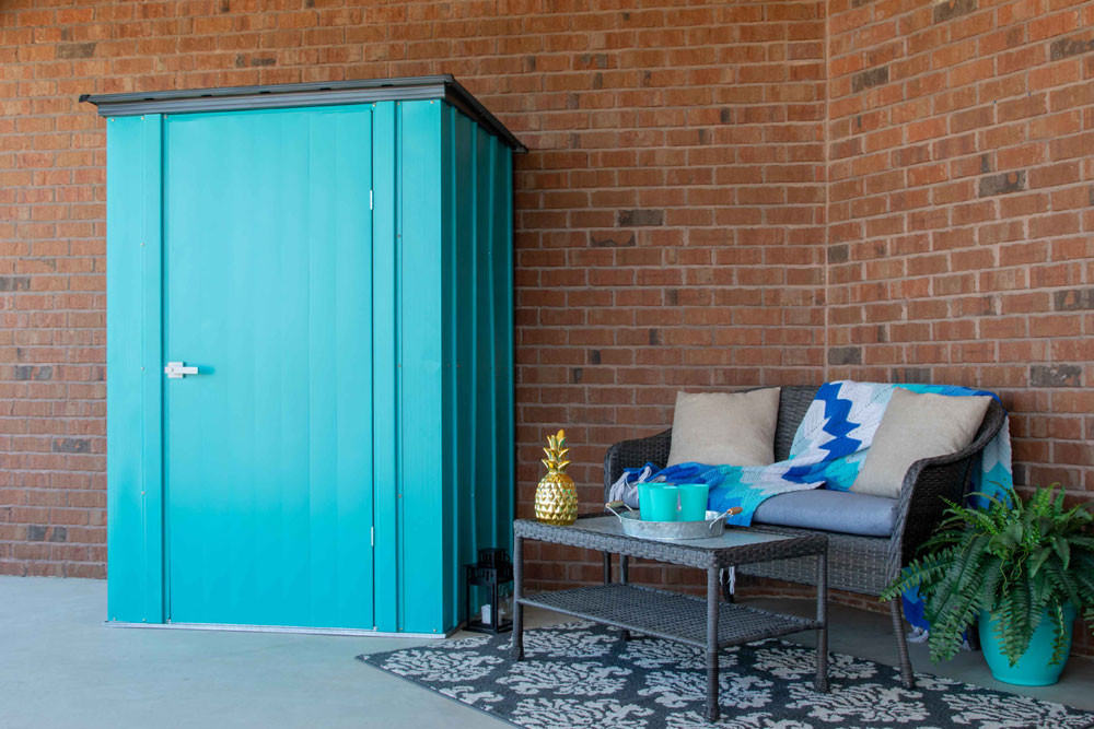 Spacemaker Patio Storage Shed 4x3 Teal and Anthracite