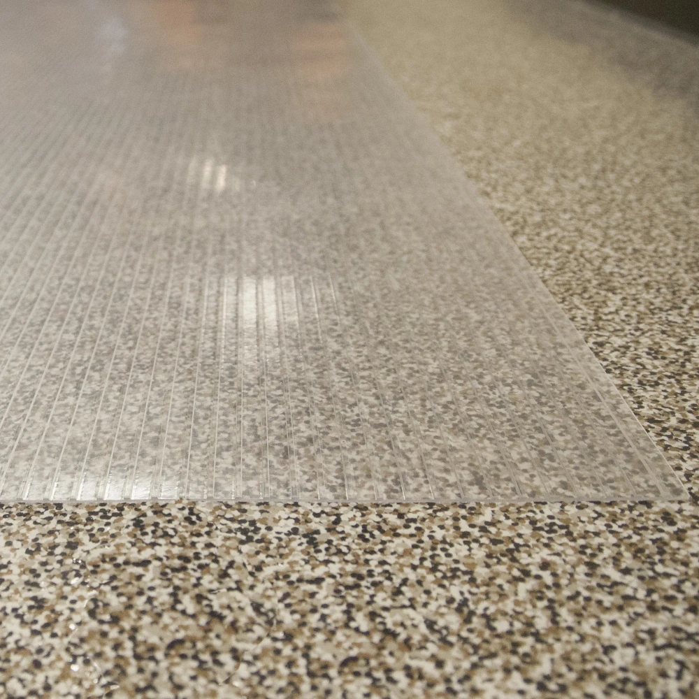 G-Floor Clear Ribbed Tread Epoxy Garage Floor Protector - 55 Mil