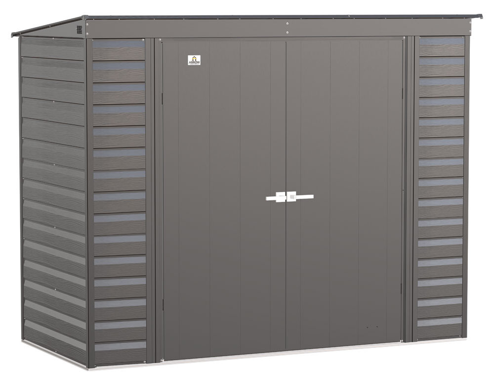 Arrow Select Steel Storage Shed 8x4 - Charcoal