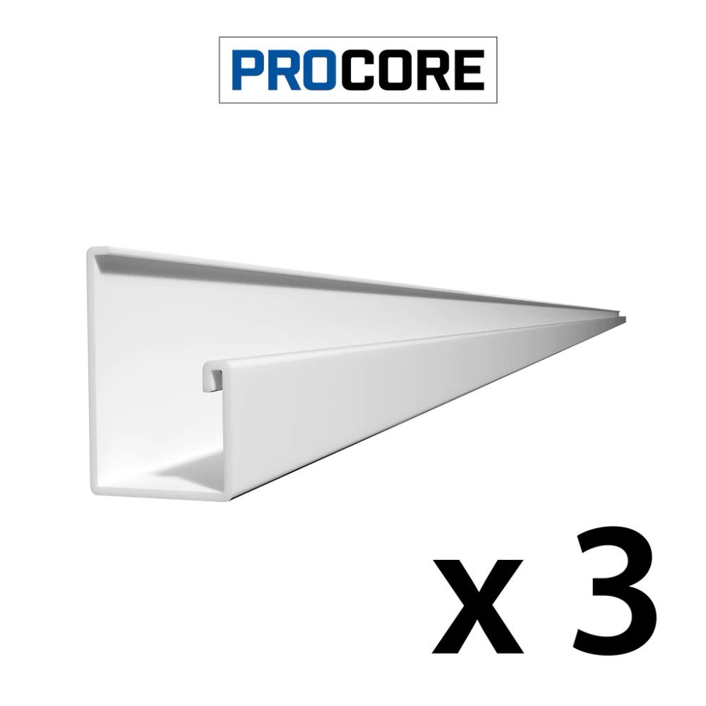 Proslat 8 ft. PROCORE PVC Starter Trim Pack (3-Pack)