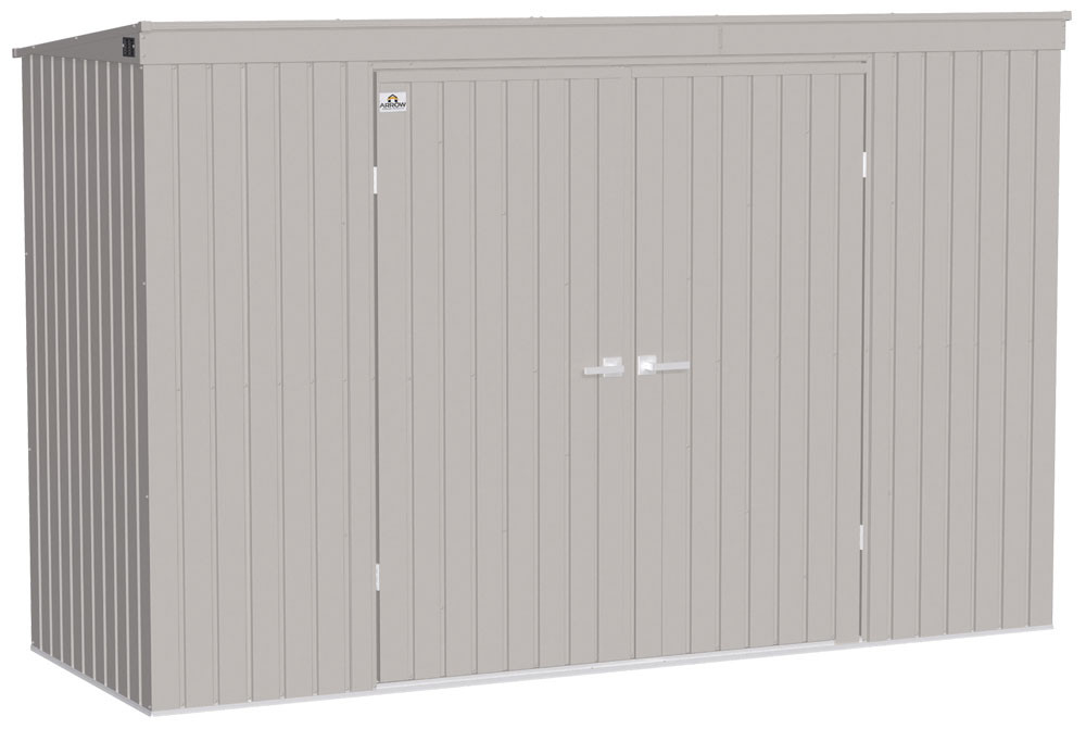 Arrow Elite Steel Storage Shed 10x4 Cool Grey