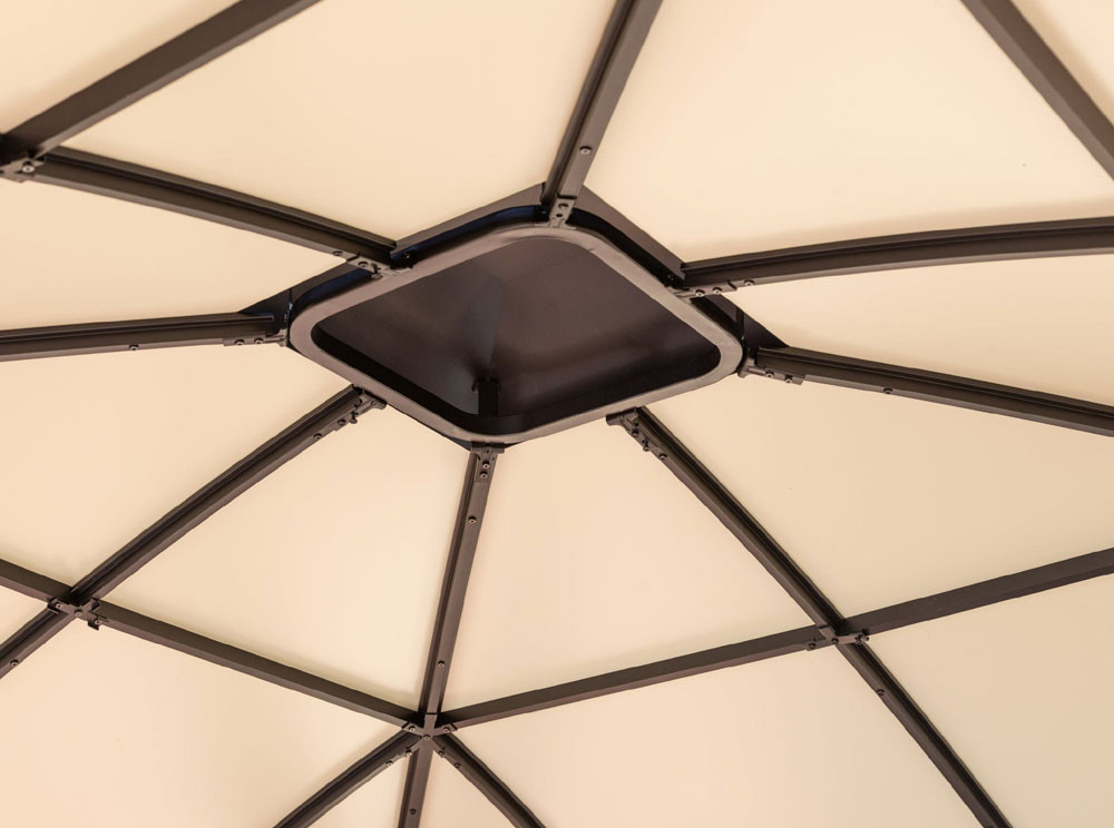 Paragon Outdoor Siena 12x14 Hard Top Gazebo with Sliding Screen Paragon Outdoor Siena 12x14 Hard Top Gazebo with Sliding Screen