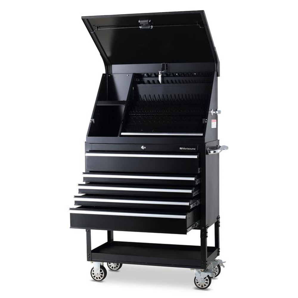 Montezuma 36" X 17" Steel Triangle Toolbox and 36" 5-Drawer Utility Cart Combo Montezuma 36" X 17" Steel Triangle Toolbox and 36" 5-Drawer Utility Cart Combo