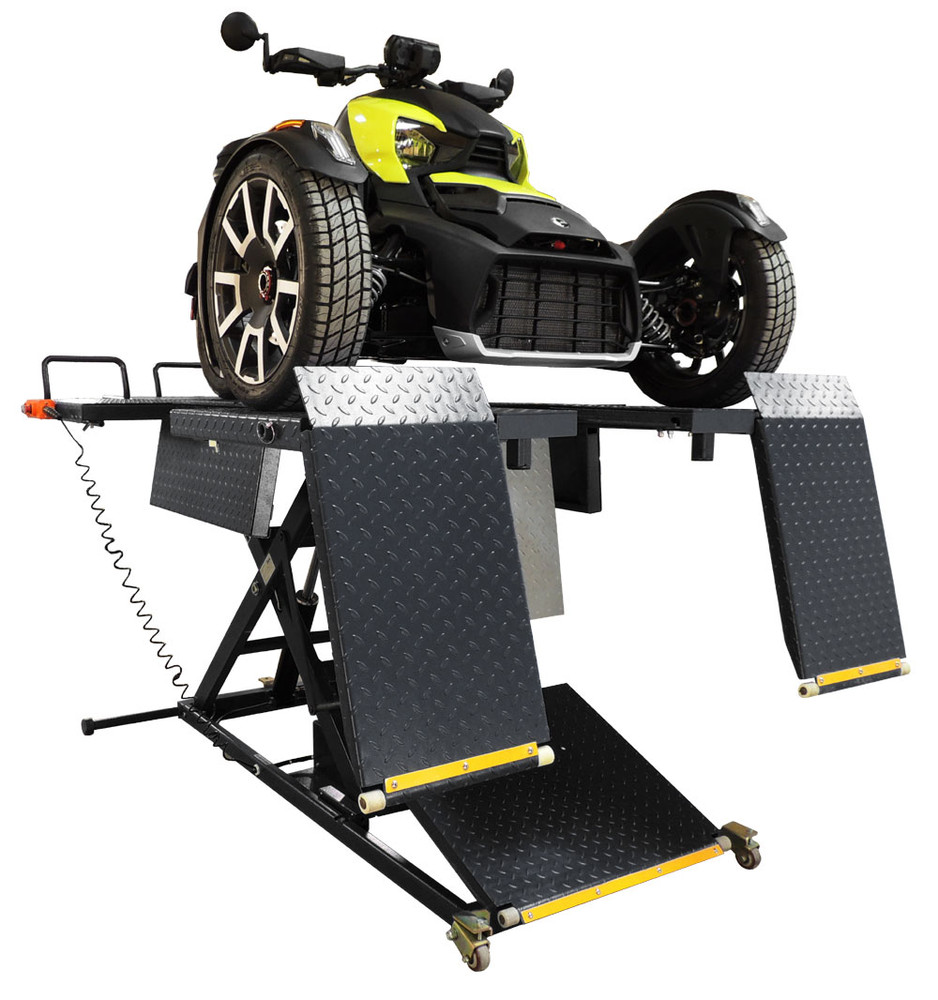 iDEAL U-2200IEH-XR-BLK Elec-Hydra UTV Lift w/Integrated Motor & Retractable Ramp - Black Edition iDEAL U-2200IEH-XR-BLK Elec-Hydra UTV Lift w/Integrated Motor & Retractable Ramp - Black Edition