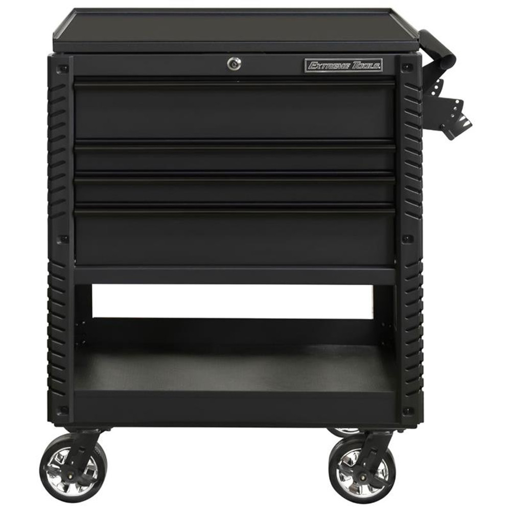 Extreme Tools EX Series 33" 4-Drawer Deluxe Series Tool Cart - Matte Black w/Black Drawer Pulls