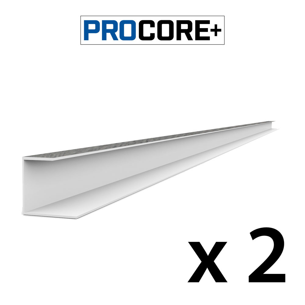 Proslat 8 ft. PROCORE+ PVC Side Trim Pack - Gray Wood (2-Pack)