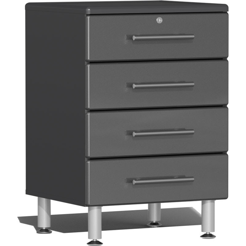 Ulti-MATE Garage 2.0 Series Grey Metallic 4-Piece 4-Drawer Base Cabinet Set Ulti-MATE Garage 2.0 Series Grey Metallic 4-Piece 4-Drawer Base Cabinet Set