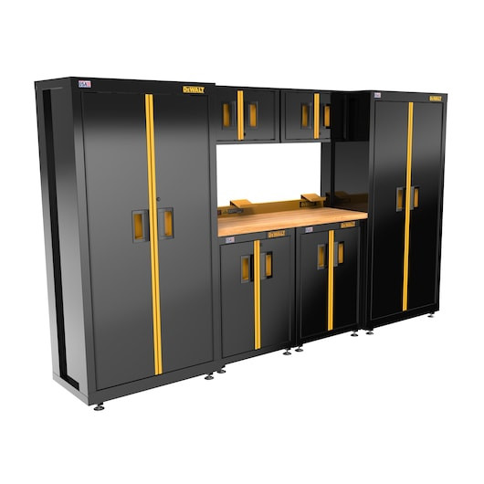 DEWALT 126 in. Wide, 7 Piece Welded Storage Suite with 2, 2-Door