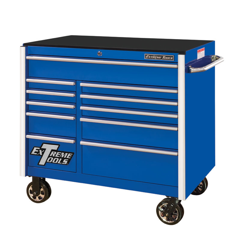 Extreme Tools RX Series 41" 11-Drawer Roller Cabinet - Blue
