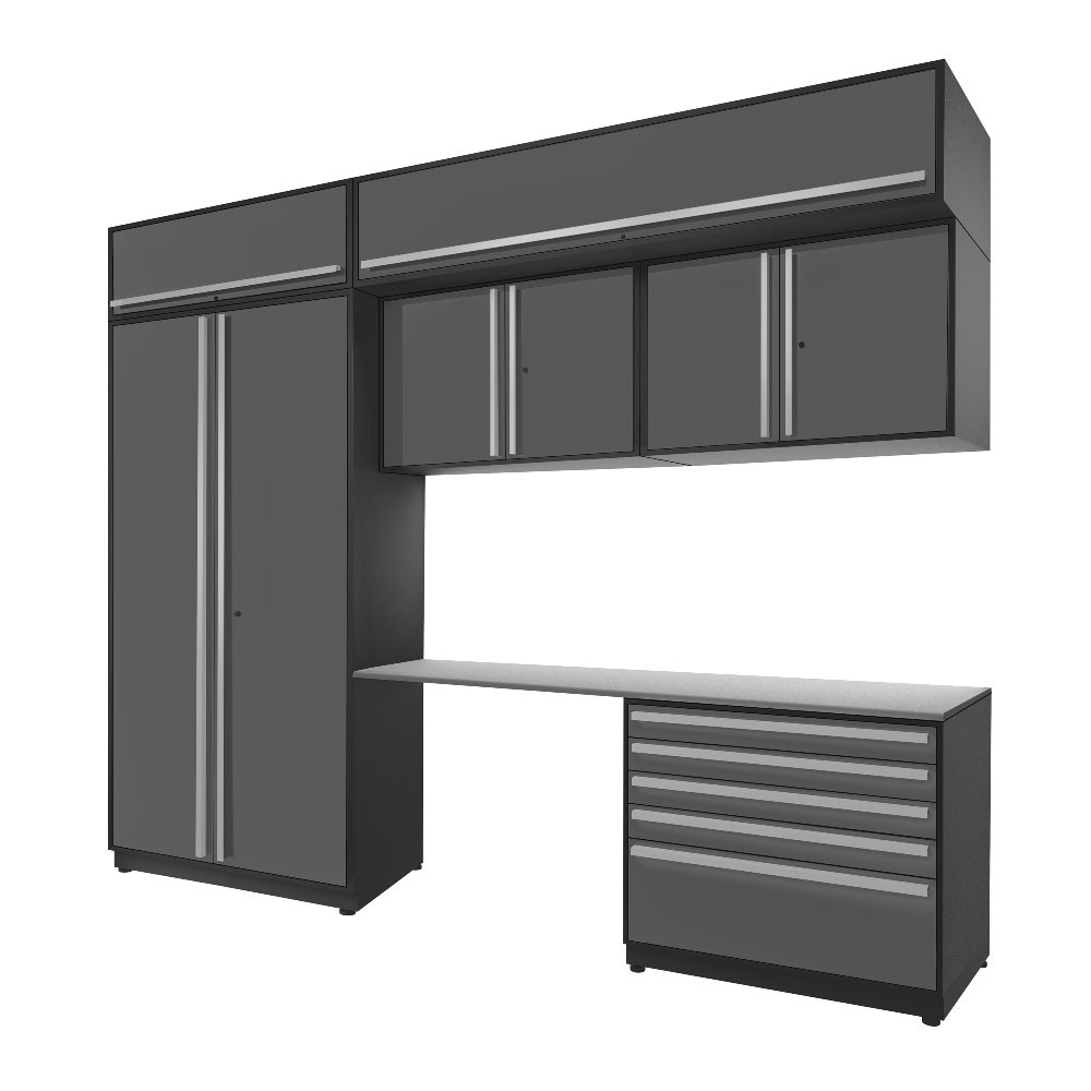 Proslat Fusion Plus 10 ft set - Handy 5 Drawer & Overheads Proslat Fusion Plus 10 ft set - Handy 5 Drawer & Overheads