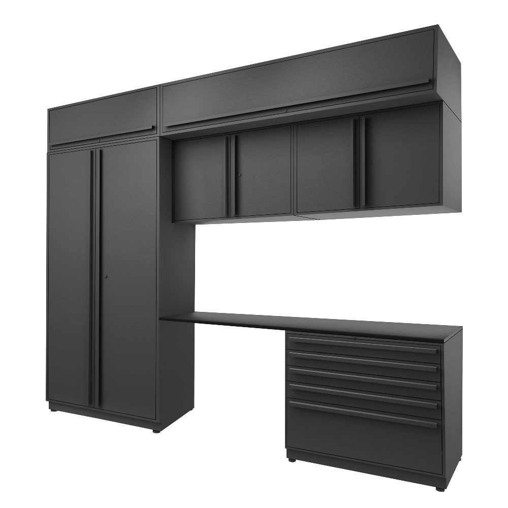 Proslat Fusion Plus 10 ft set - Handy 5 Drawer & Overheads Proslat Fusion Plus 10 ft set - Handy 5 Drawer & Overheads