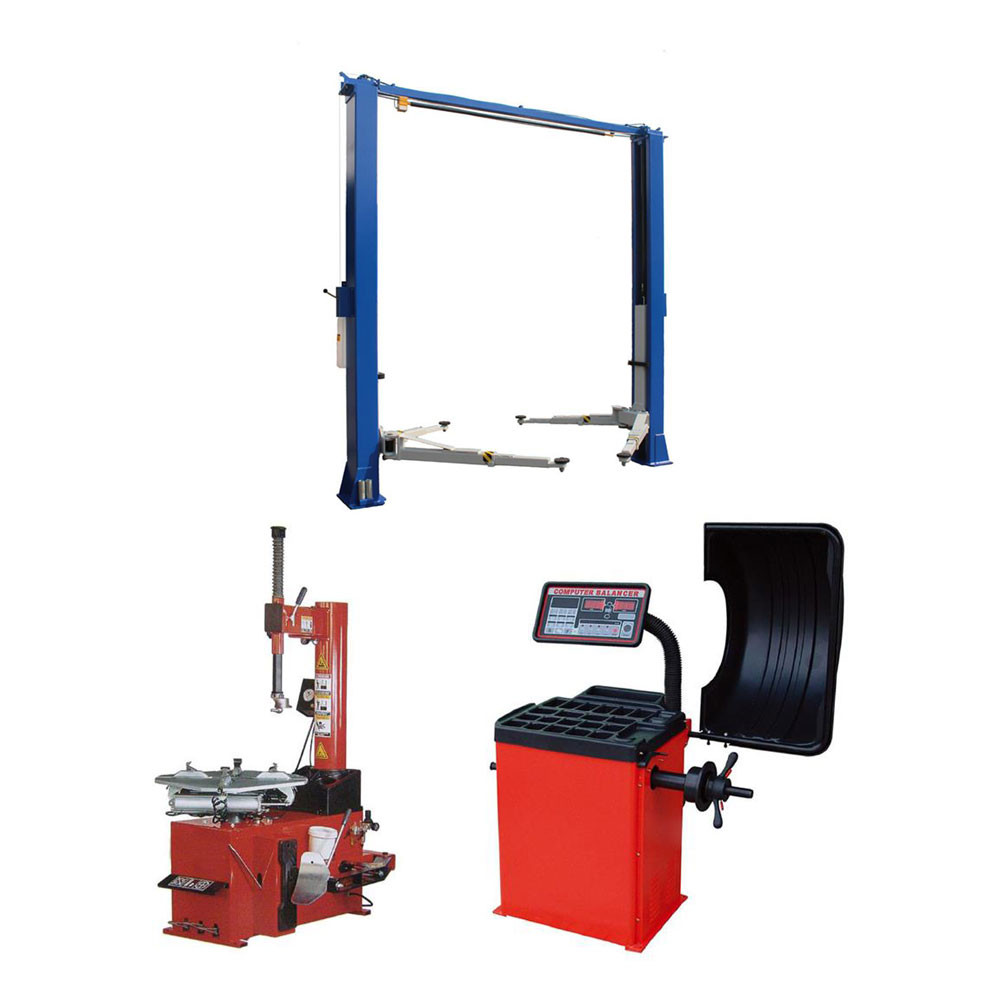 Tuxedo TP11KC-DX 11,000 lb 2 Post Lift, TC-950 Tire Changer, WB-953 Wheel Balancer Combo Package