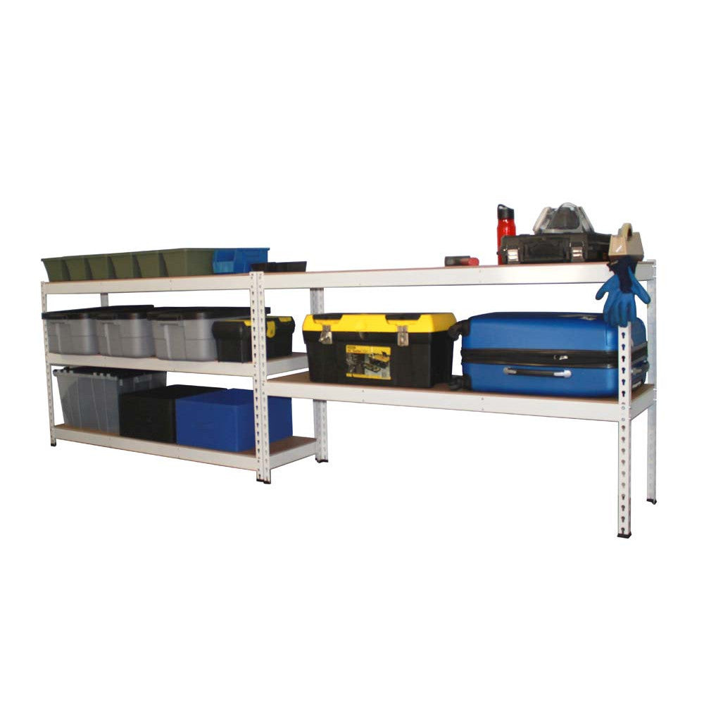 SafeRacks 18" X 60" X 72" Garage Shelving - White