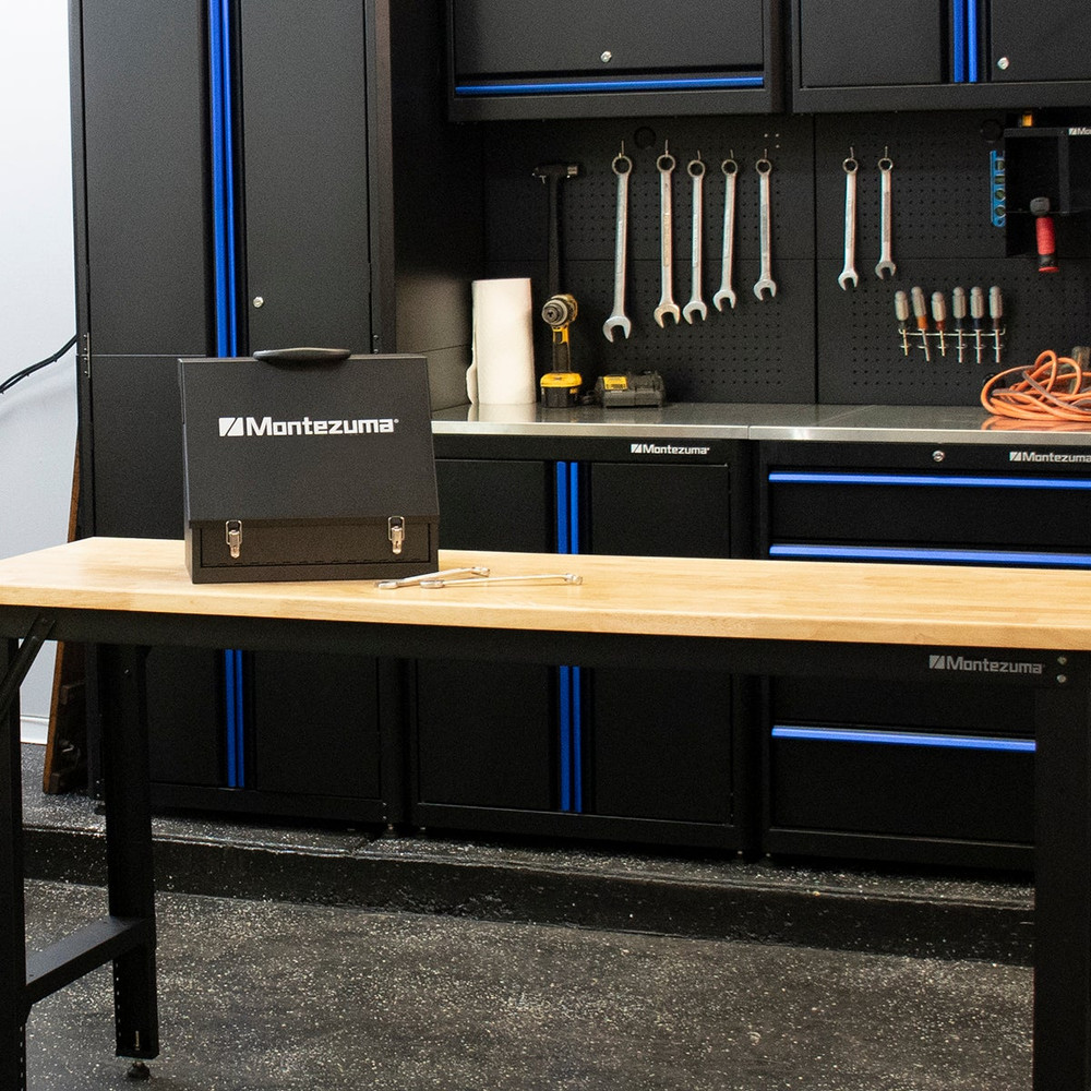 Montezuma 15" x 10.5" Portable Steel Shopbox - Black