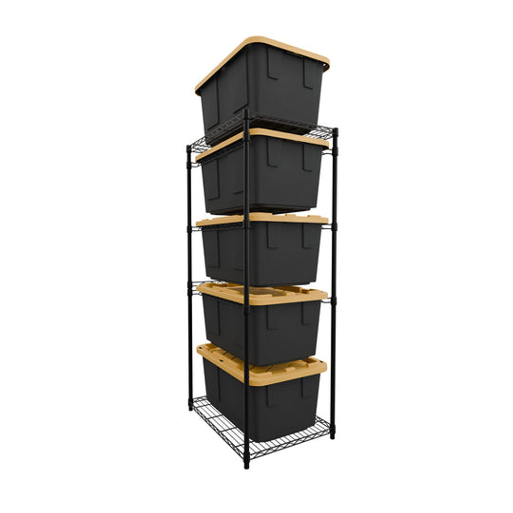 SafeRacks Storage Bin Rack - Black