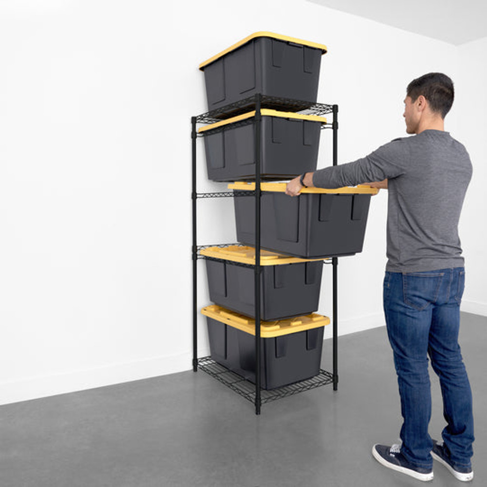 SafeRacks Storage Bin Rack - Black