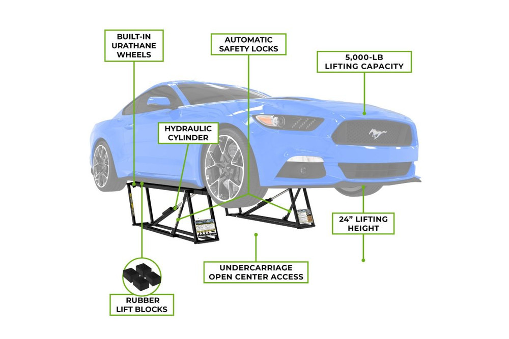 QuickJack 5000TLX 5,000 Lb. Capacity Extended Portable Car Lift