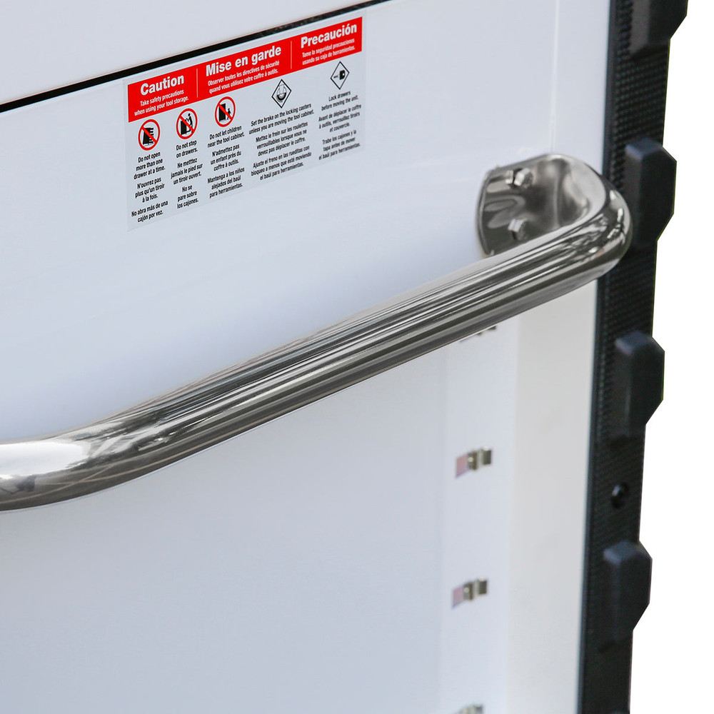 Montezuma Pro Series 36" Mechanics Cart - Gloss White w/Blue trim Montezuma Pro Series 36" Mechanics Cart - Gloss White w/Blue trim