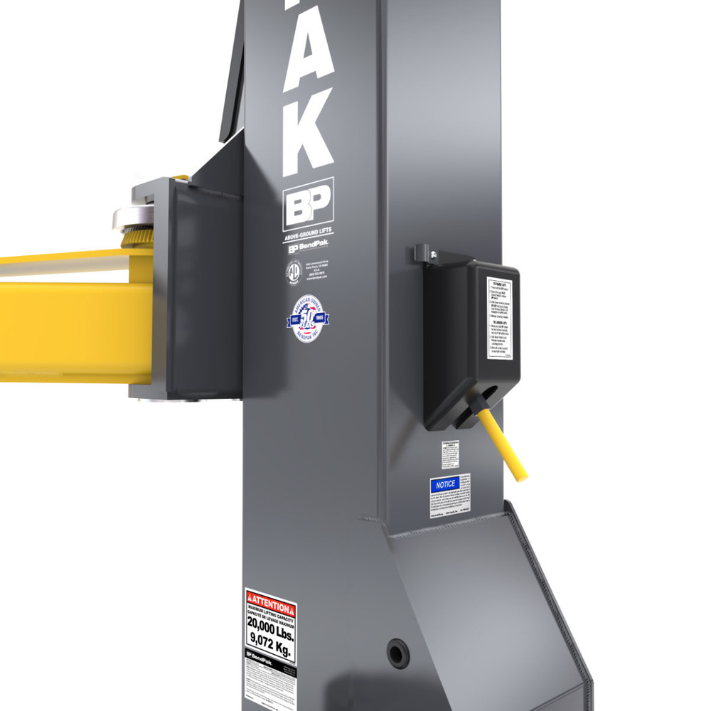 Bendpak 20AP-192 20,000-lbs. Capacity ALI Certified / Clearfloor / High-Rise / 192" O.A. Height / Post Extension