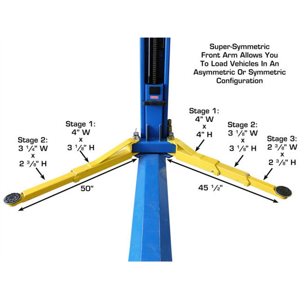 Atlas BP8000 8,000 lb Capacity Baseplate 2-Post Lift
