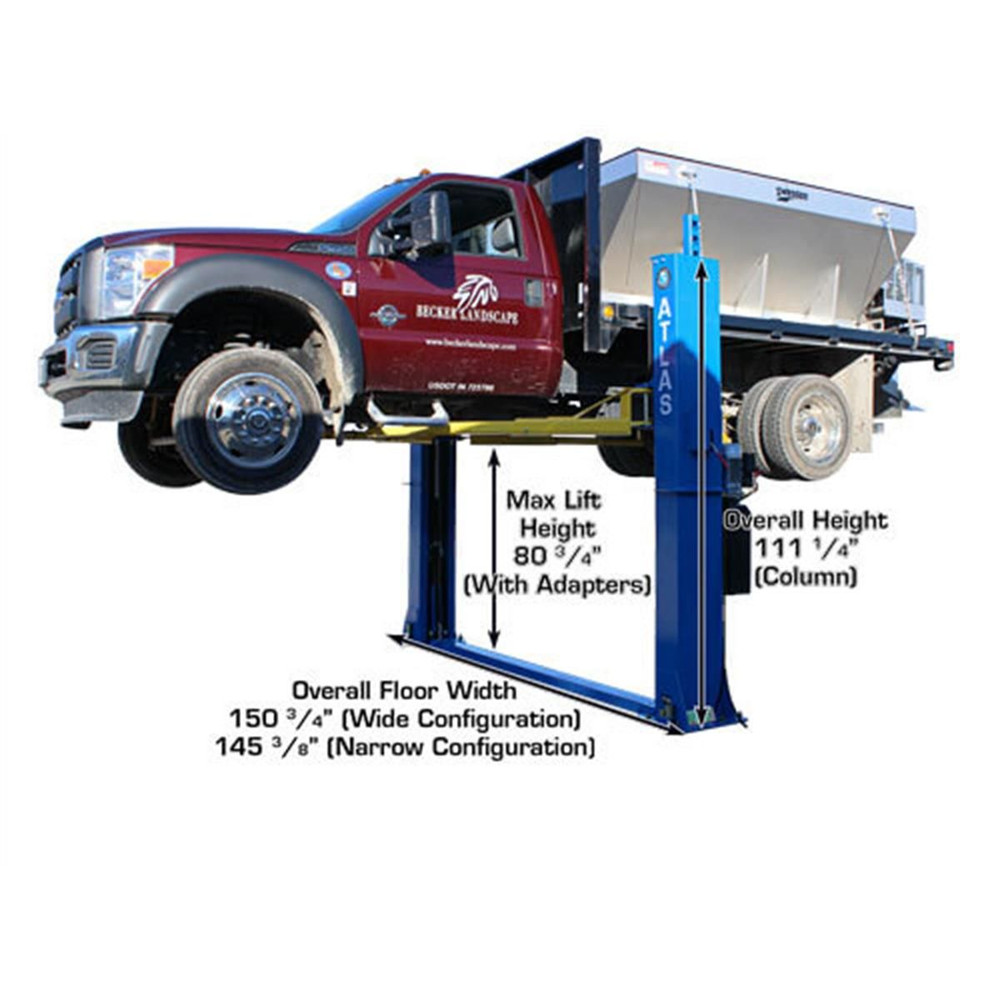 Atlas BP12000X Commercial Grade Baseplate 12,000 lb. Capacity 2-Post Lift