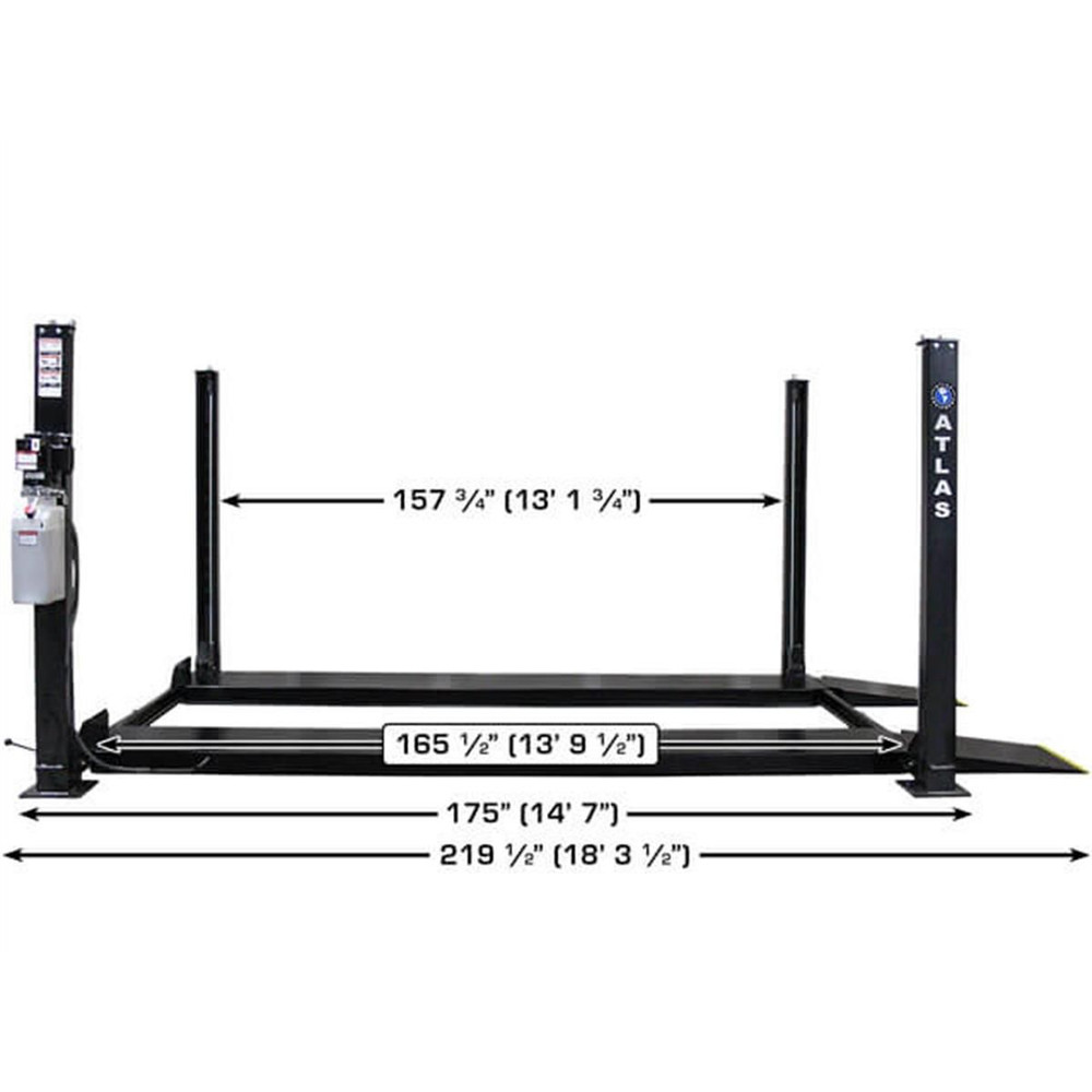 Atlas Apex 8 ALI Certified Hobbyist 8,000 lb. Capacity 4-Post Lift
