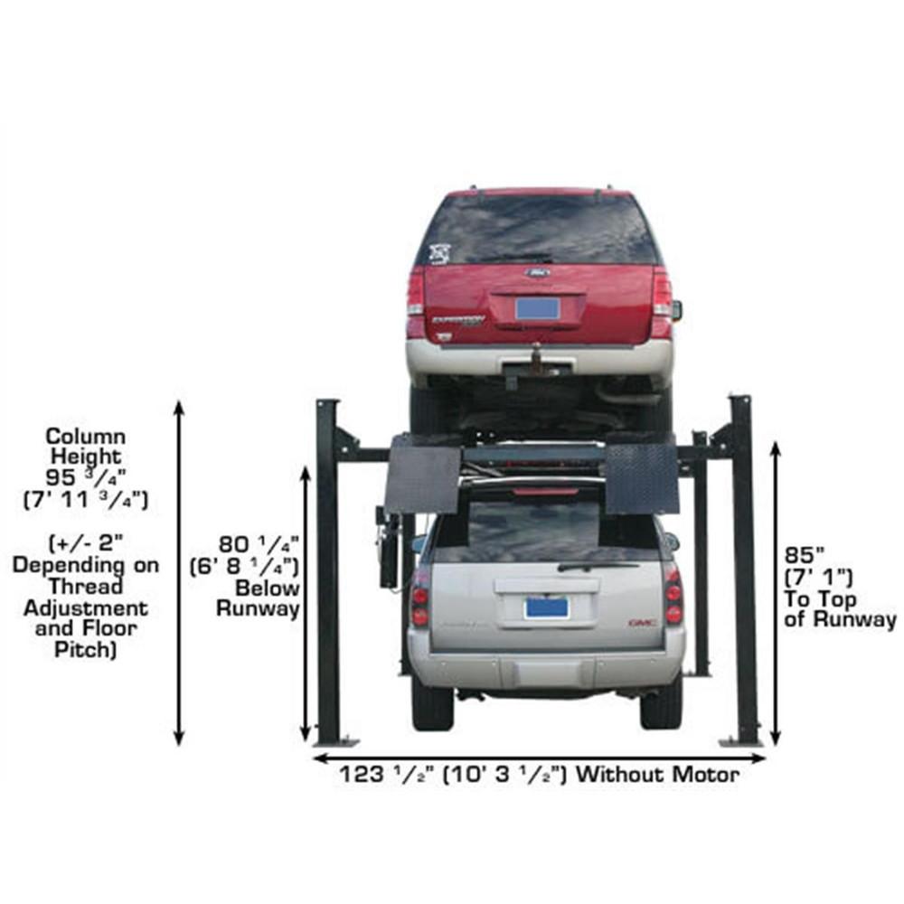 Atlas Garage PRO9000 Extra Tall/Extra Wide Portable Heavy Duty 9,000 lb. Capacity 4-Post Lift