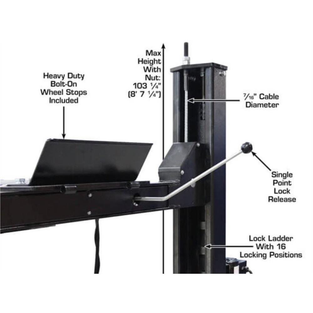 Atlas Apex 9 ALI Certified 9,000 lb. Capacity 4-Post Lift