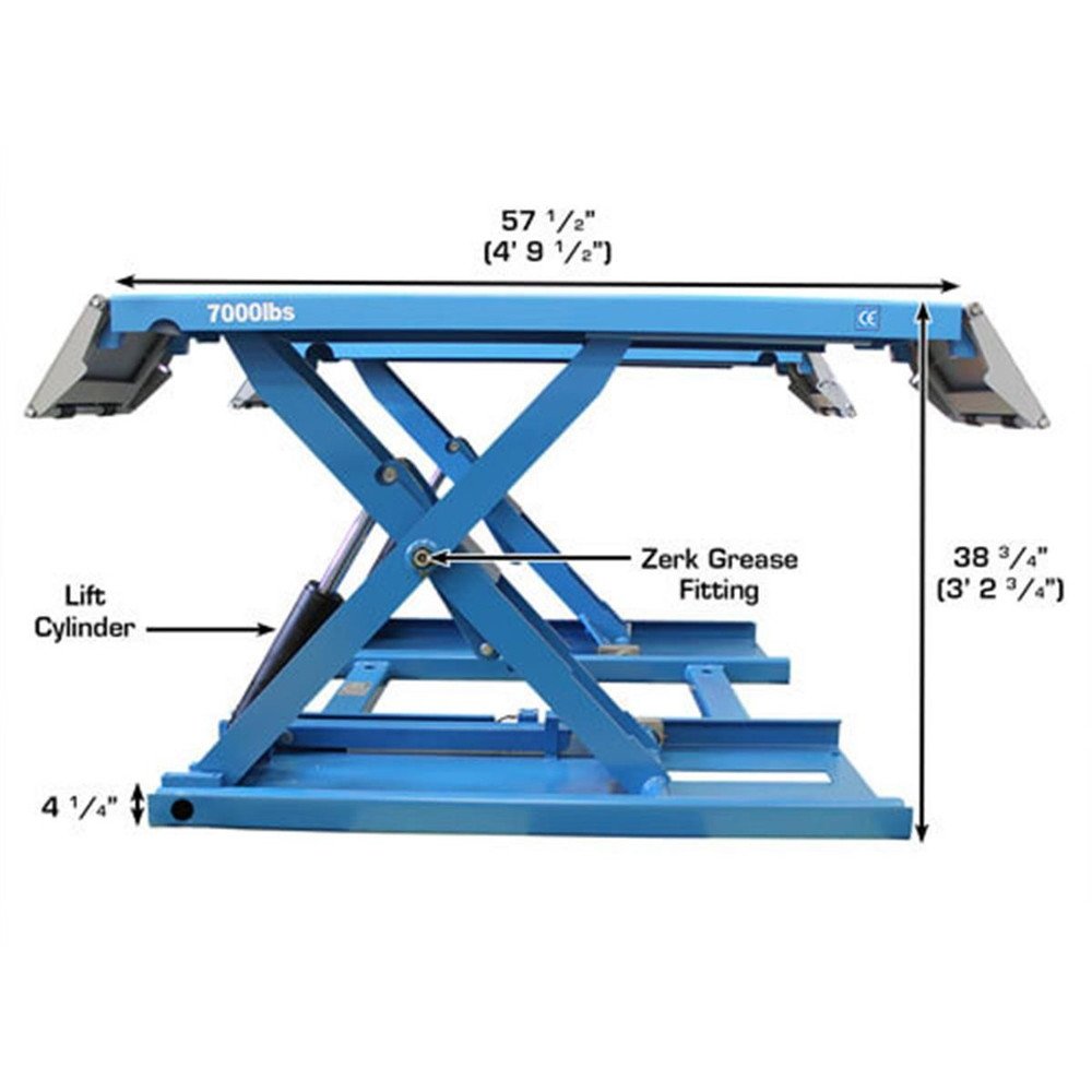 Atlas 7K-Kwik-Bay Portable Mid-Rise 7,000 lb. Capacity Scissor Lift