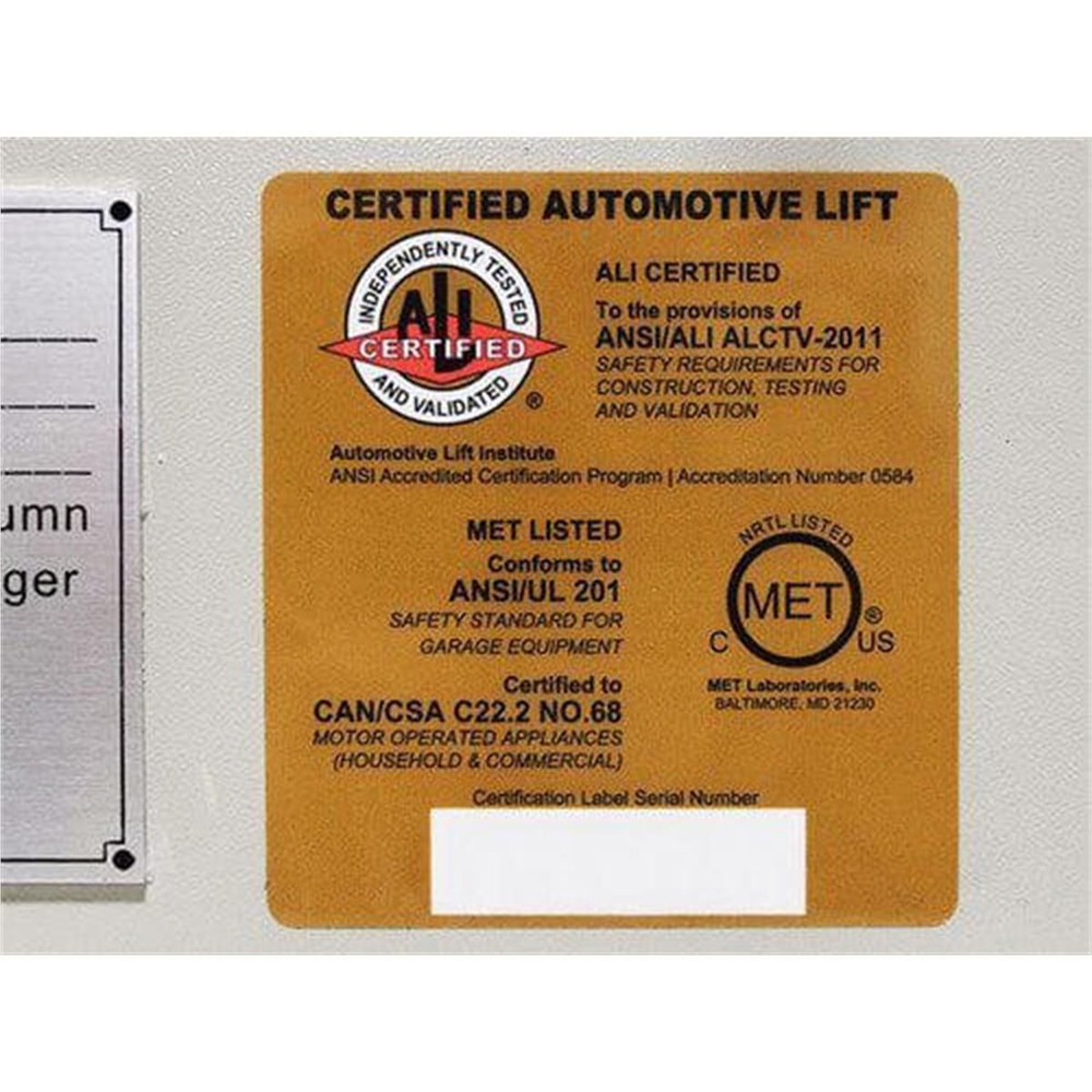 Atlas ALI Certified Battery Powered Mobile Column Lift System 111,000 Lb. Capacity (Set of 6)