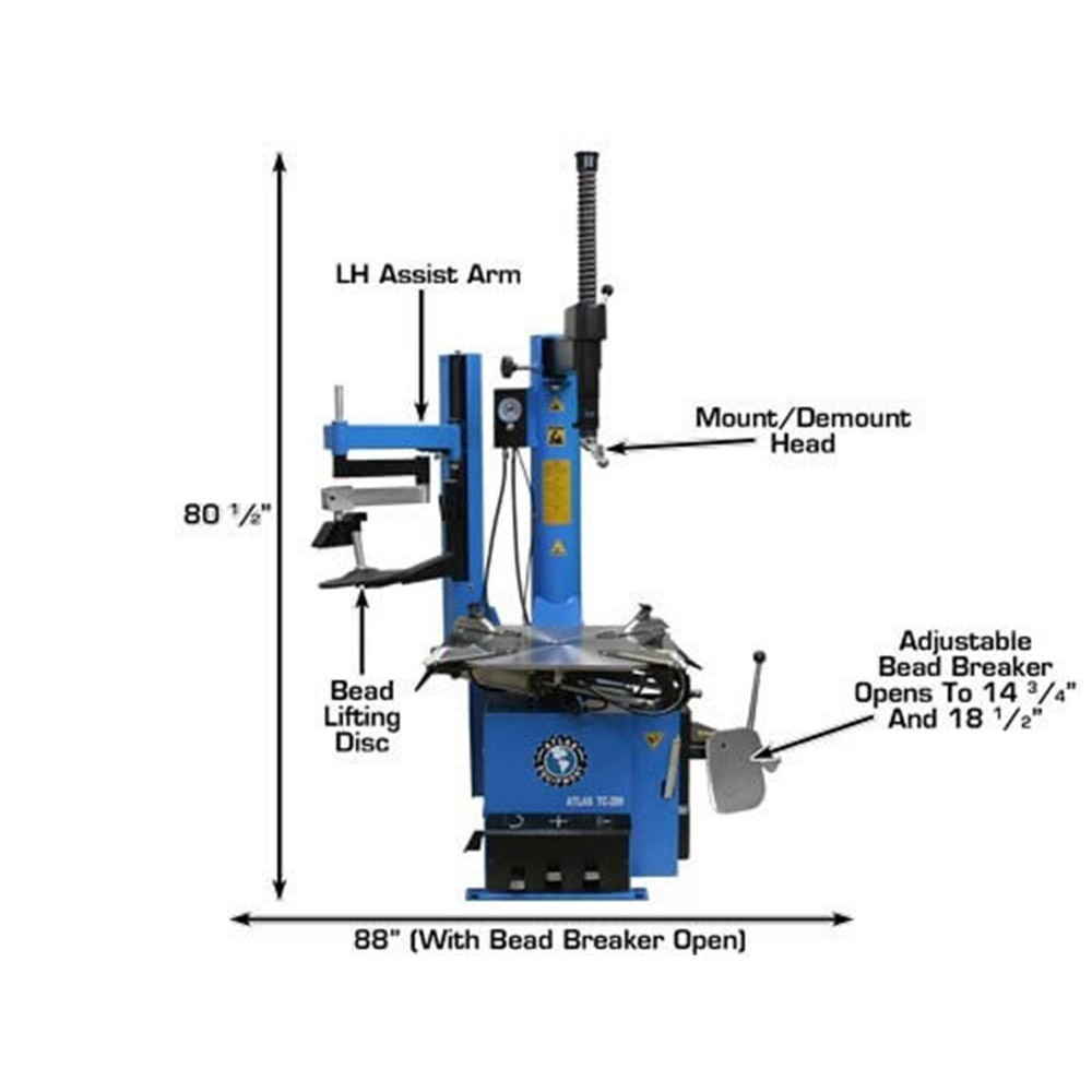Atlas TC289 Tire Changer w/Assist Arm Atlas TC289 Tire Changer w/Assist Arm