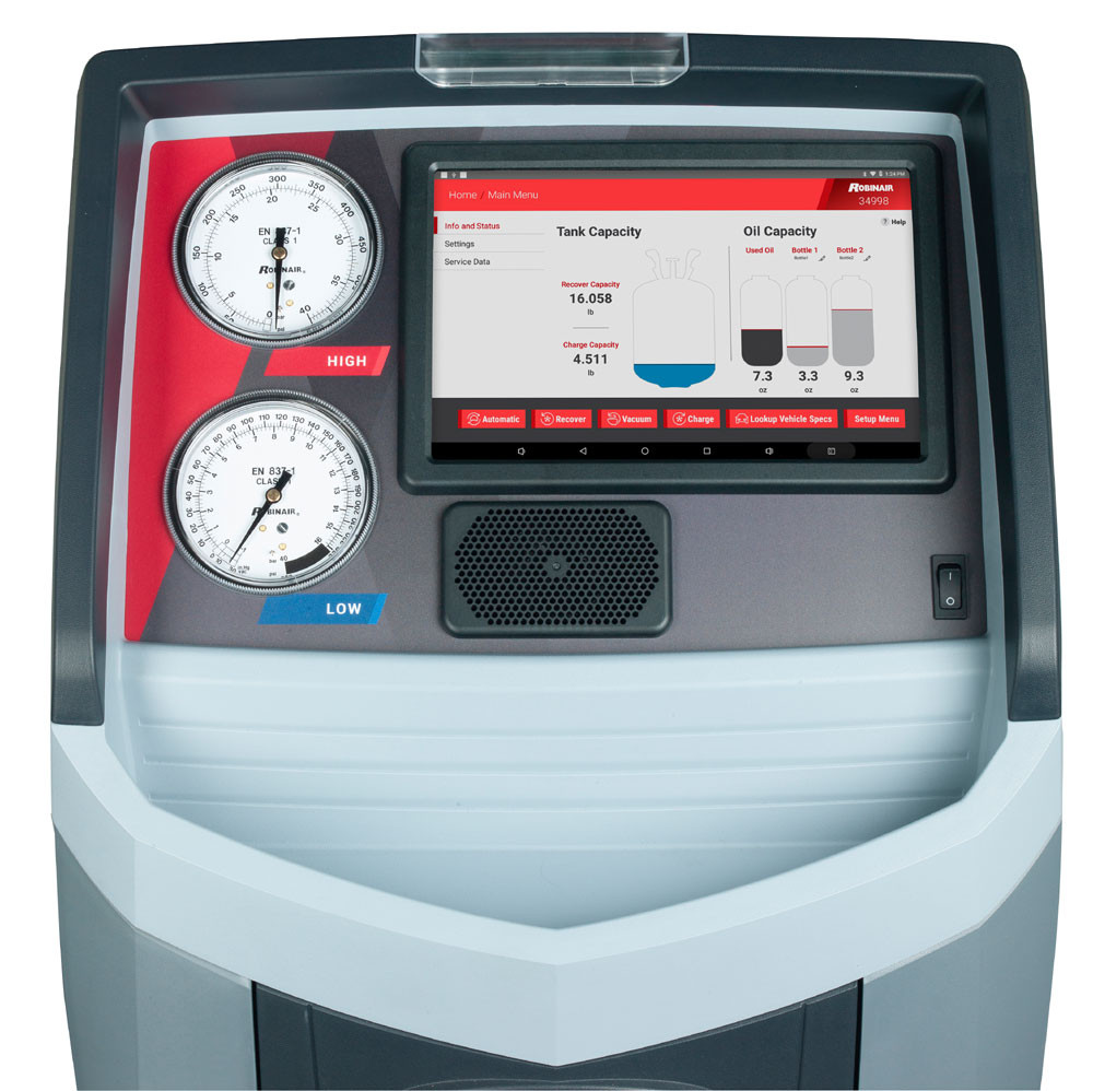 Robinair R134a Machine Robinair 34998 Connected R-134a ACS Machine