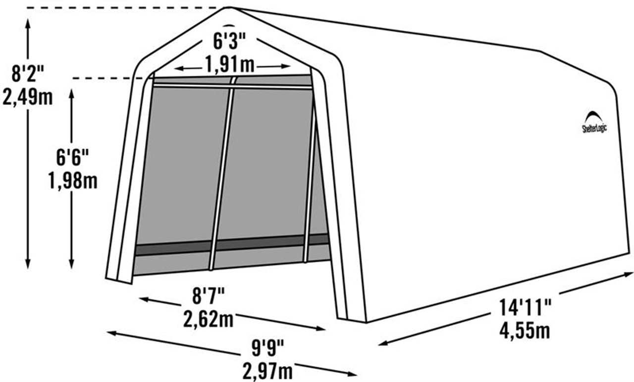 ShelterLogic AutoShelter 10 x 15 x 8 ft.
